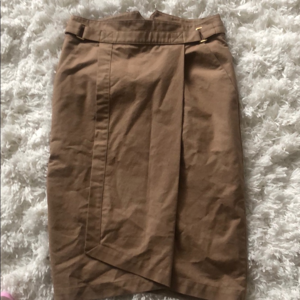 Reiss Tan khaki lined skirt excellent size 4 , xs